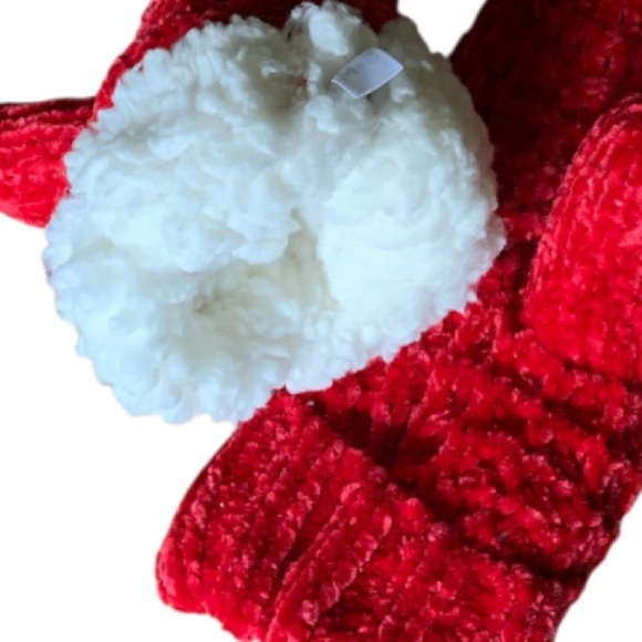 LANDSEND Women’s Fleece Lined Chenille Winter Mittens Cozy Toasty Warm Mittens - Picture 2 of 3